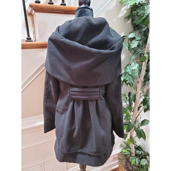 Jolt Women's Black Polyester Long Sleeve Buttons Front Casual Jacket Coat Size M - Picture 6 of 11